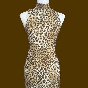 Y2K be darlin Leopard Print Midi Dress